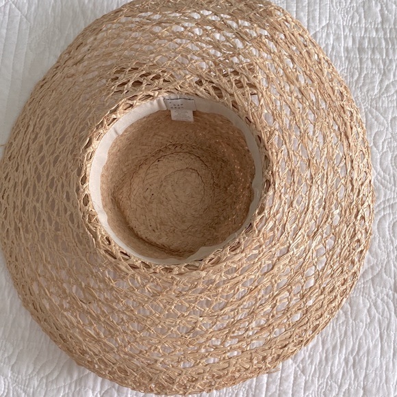 A New Day Open Weave Raffia Straw Paper Hat - Picture 4 of 7
